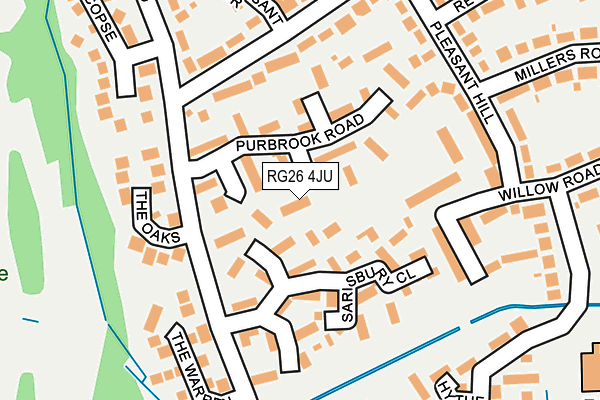 RG26 4JU map - OS OpenMap – Local (Ordnance Survey)