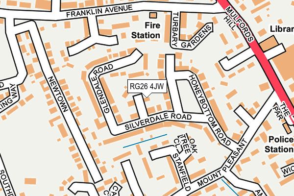 RG26 4JW map - OS OpenMap – Local (Ordnance Survey)