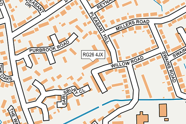 RG26 4JX map - OS OpenMap – Local (Ordnance Survey)