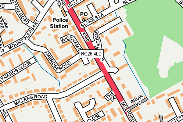 RG26 4LD map - OS OpenMap – Local (Ordnance Survey)