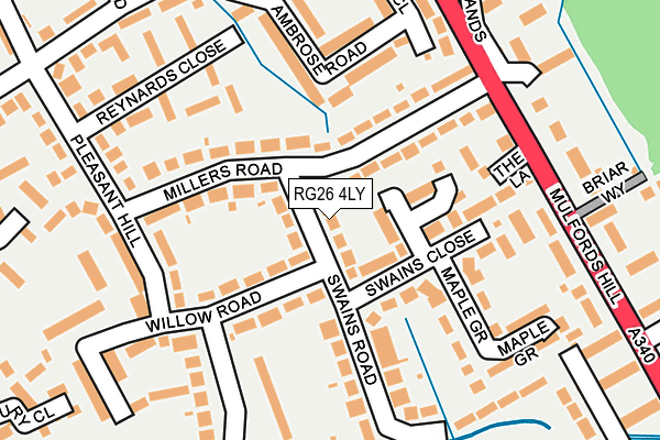 RG26 4LY map - OS OpenMap – Local (Ordnance Survey)