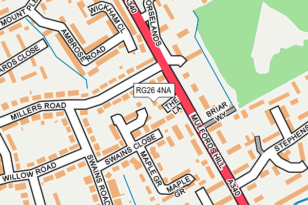 RG26 4NA map - OS OpenMap – Local (Ordnance Survey)