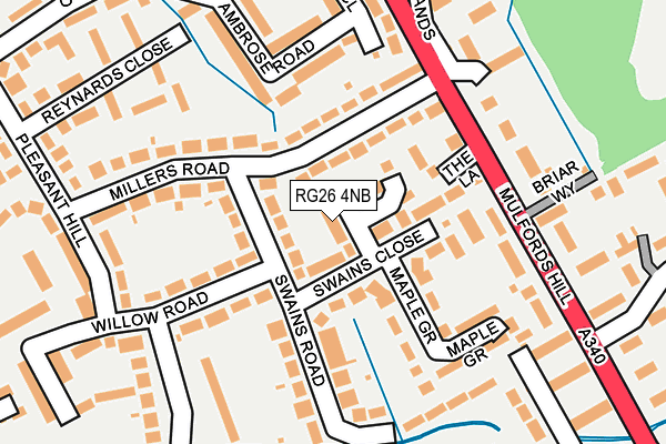 RG26 4NB map - OS OpenMap – Local (Ordnance Survey)