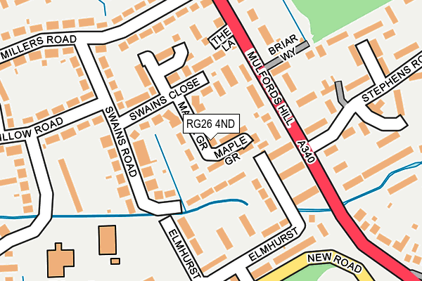 RG26 4ND map - OS OpenMap – Local (Ordnance Survey)