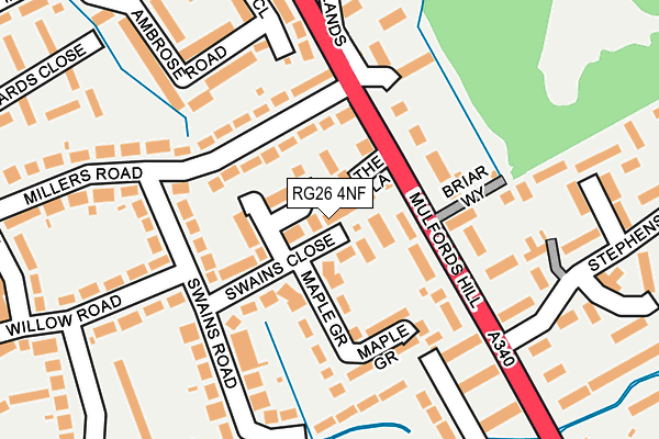 RG26 4NF map - OS OpenMap – Local (Ordnance Survey)