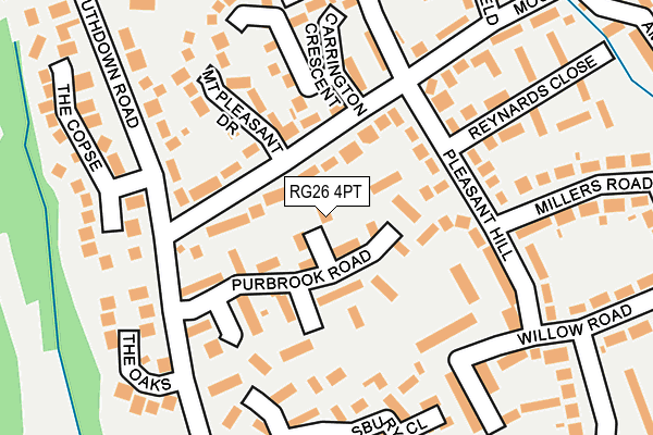 RG26 4PT map - OS OpenMap – Local (Ordnance Survey)