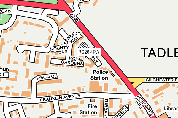 RG26 4PW map - OS OpenMap – Local (Ordnance Survey)