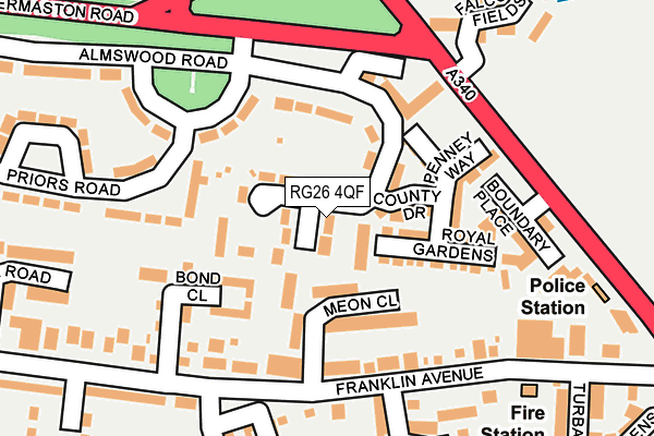 RG26 4QF map - OS OpenMap – Local (Ordnance Survey)