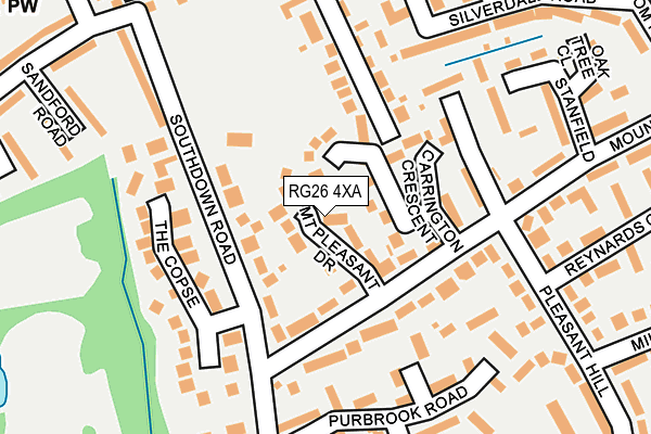 RG26 4XA map - OS OpenMap – Local (Ordnance Survey)