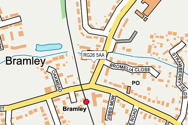 RG26 5AA map - OS OpenMap – Local (Ordnance Survey)