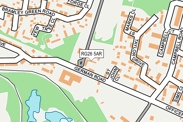 RG26 5AR map - OS OpenMap – Local (Ordnance Survey)