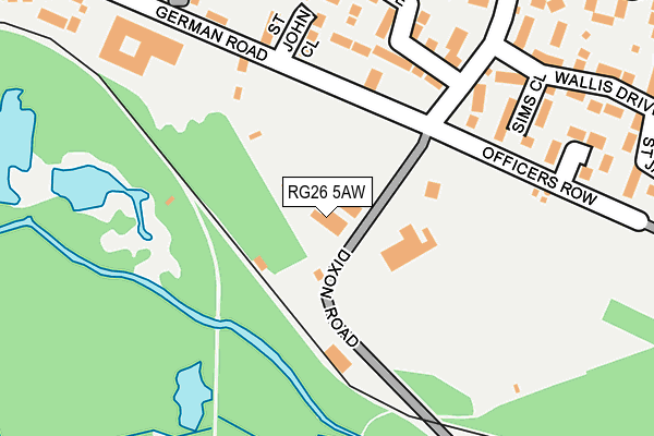 RG26 5AW map - OS OpenMap – Local (Ordnance Survey)