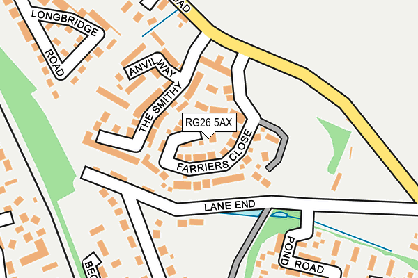 RG26 5AX map - OS OpenMap – Local (Ordnance Survey)