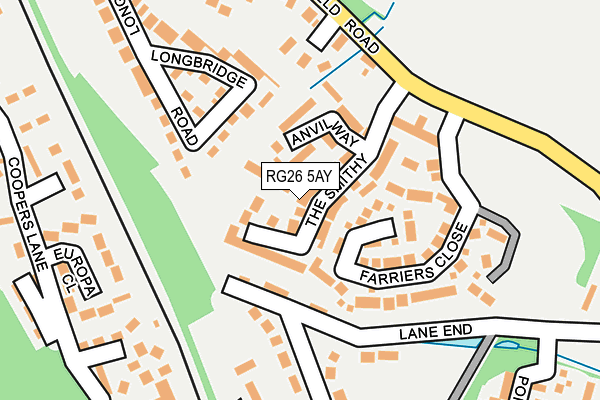 RG26 5AY map - OS OpenMap – Local (Ordnance Survey)
