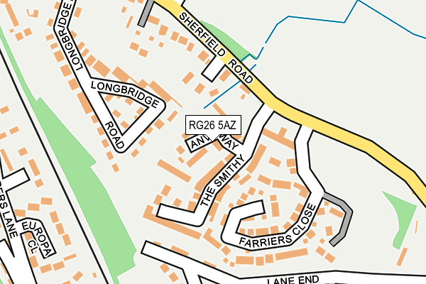 RG26 5AZ map - OS OpenMap – Local (Ordnance Survey)