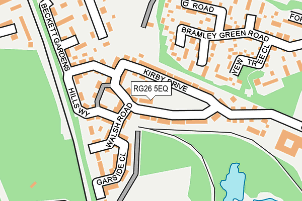 RG26 5EQ map - OS OpenMap – Local (Ordnance Survey)