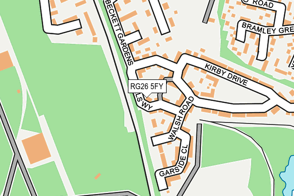 RG26 5FY map - OS OpenMap – Local (Ordnance Survey)