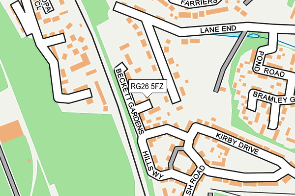 RG26 5FZ map - OS OpenMap – Local (Ordnance Survey)