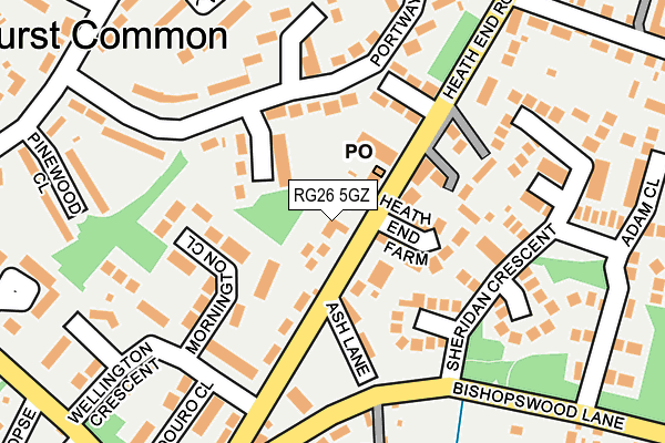 RG26 5GZ map - OS OpenMap – Local (Ordnance Survey)