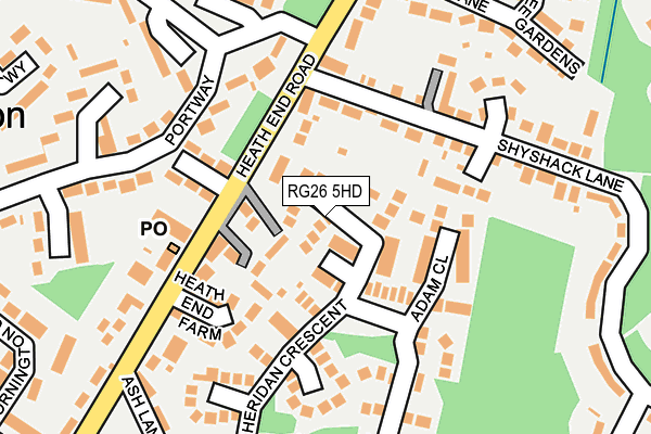 RG26 5HD map - OS OpenMap – Local (Ordnance Survey)