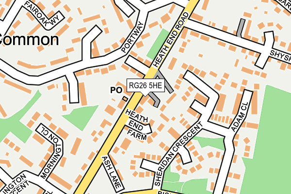 RG26 5HE map - OS OpenMap – Local (Ordnance Survey)