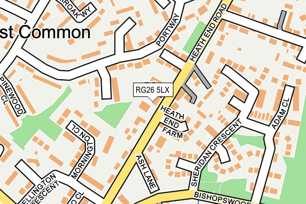 RG26 5LX map - OS OpenMap – Local (Ordnance Survey)