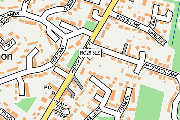 RG26 5LZ map - OS OpenMap – Local (Ordnance Survey)