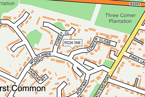 RG26 5NE map - OS OpenMap – Local (Ordnance Survey)