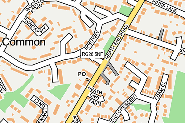 RG26 5NF map - OS OpenMap – Local (Ordnance Survey)