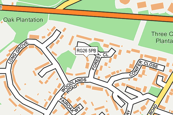 RG26 5PB map - OS OpenMap – Local (Ordnance Survey)