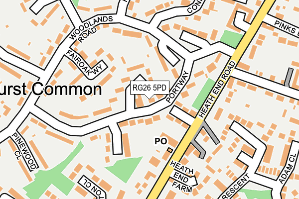 RG26 5PD map - OS OpenMap – Local (Ordnance Survey)
