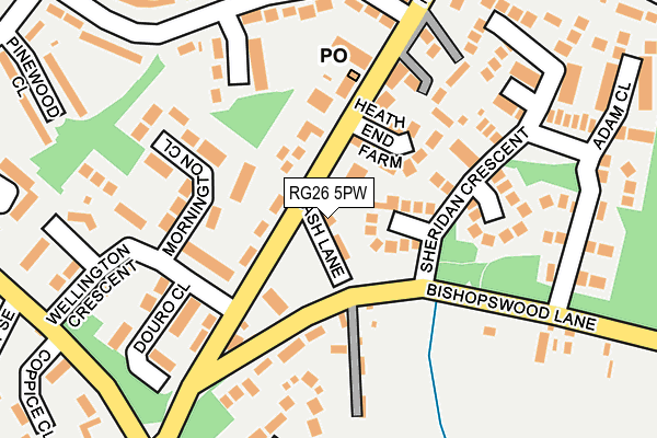 RG26 5PW map - OS OpenMap – Local (Ordnance Survey)