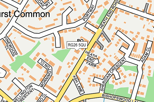 RG26 5QU map - OS OpenMap – Local (Ordnance Survey)