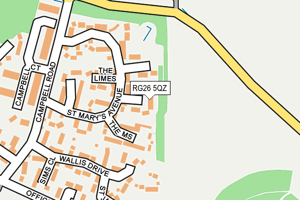 RG26 5QZ map - OS OpenMap – Local (Ordnance Survey)