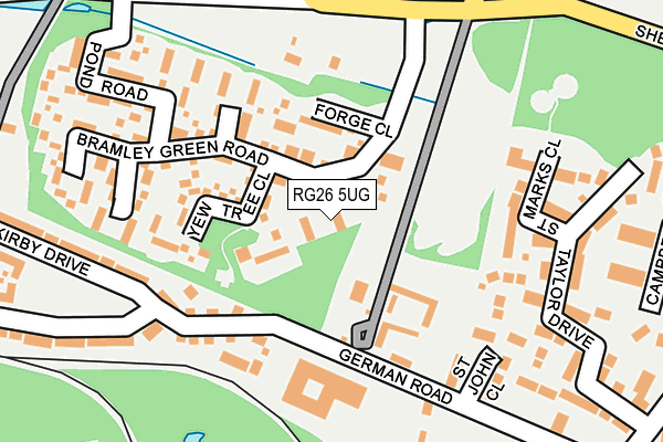 RG26 5UG map - OS OpenMap – Local (Ordnance Survey)