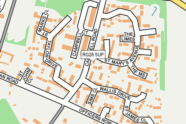 RG26 5UP map - OS OpenMap – Local (Ordnance Survey)