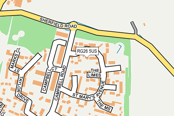 RG26 5US map - OS OpenMap – Local (Ordnance Survey)