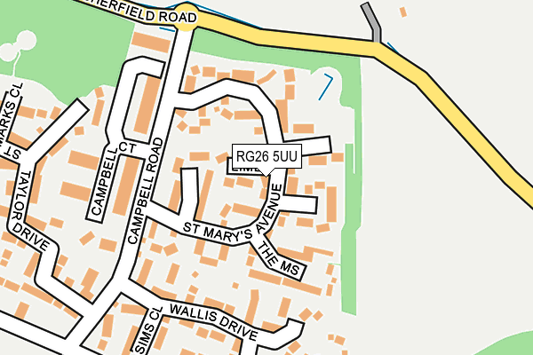 RG26 5UU map - OS OpenMap – Local (Ordnance Survey)