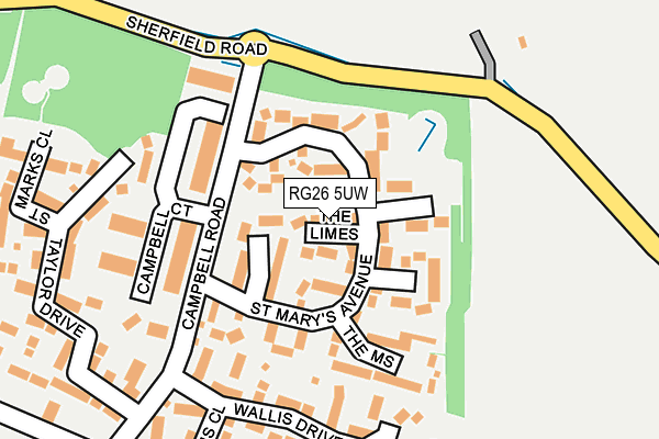 RG26 5UW map - OS OpenMap – Local (Ordnance Survey)
