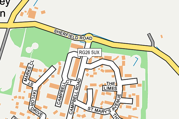 RG26 5UX map - OS OpenMap – Local (Ordnance Survey)