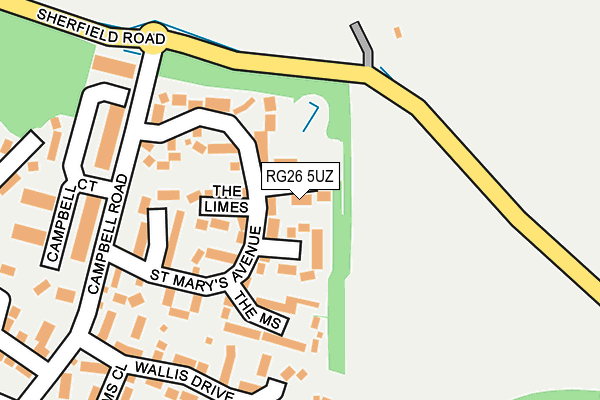 RG26 5UZ map - OS OpenMap – Local (Ordnance Survey)