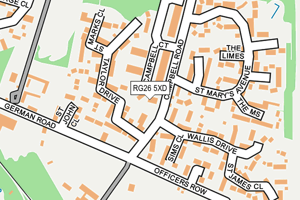 RG26 5XD map - OS OpenMap – Local (Ordnance Survey)