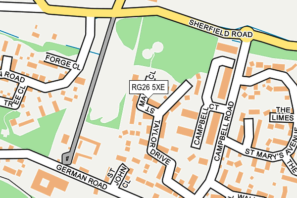 RG26 5XE map - OS OpenMap – Local (Ordnance Survey)