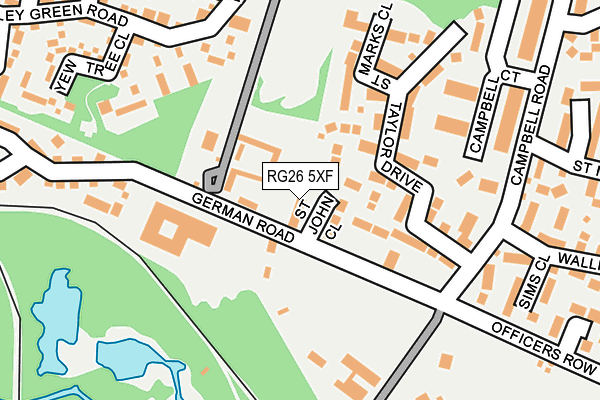 RG26 5XF map - OS OpenMap – Local (Ordnance Survey)