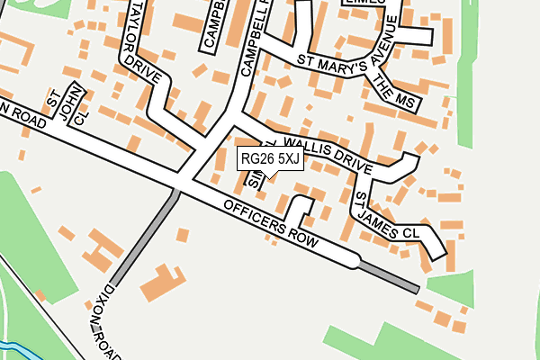 RG26 5XJ map - OS OpenMap – Local (Ordnance Survey)