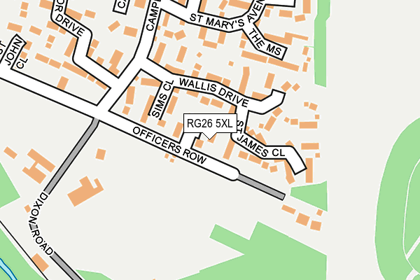 RG26 5XL map - OS OpenMap – Local (Ordnance Survey)