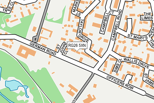 RG26 5XN map - OS OpenMap – Local (Ordnance Survey)