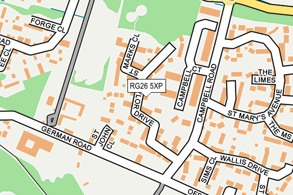 RG26 5XP map - OS OpenMap – Local (Ordnance Survey)