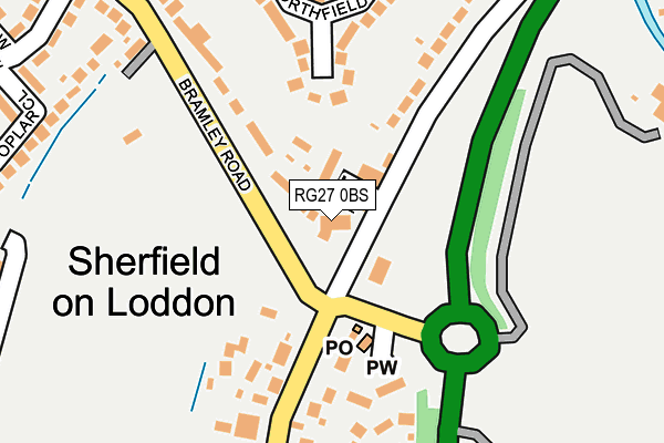 RG27 0BS map - OS OpenMap – Local (Ordnance Survey)