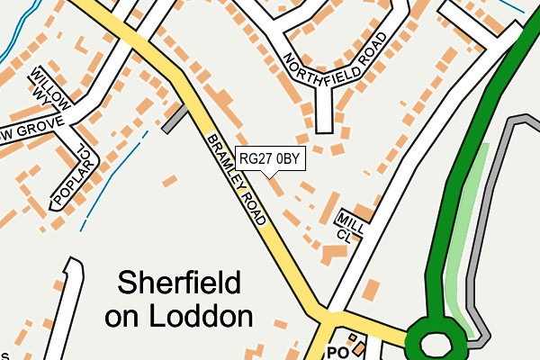 RG27 0BY map - OS OpenMap – Local (Ordnance Survey)